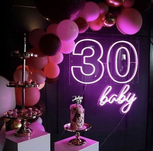 Envío Gratis D40 10m 2ft 3ft 4ft 0-9 A-Z Letras y Números LED Grandes, Diseño Libre, Letrero Acrílico Luminoso RGB de Neón para Fiestas - Product Image 6