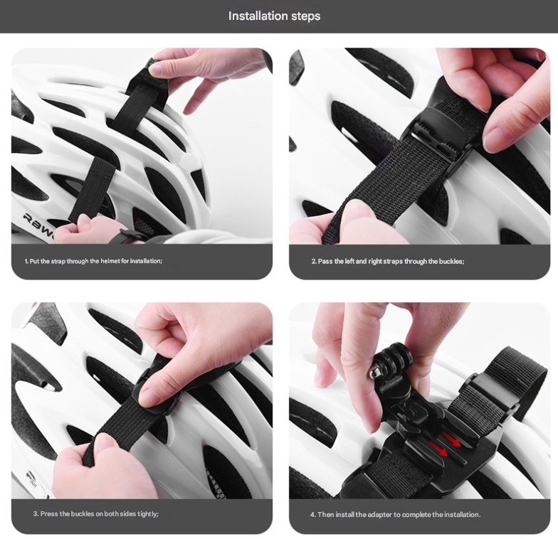 Hongdak Helmet Strap Suitable for Gopro Accessories Sports Camera Helmet Fixed Base DJI Camera Buckle Helmet Strap