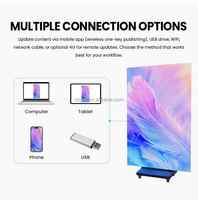Pantalla LED Publicitaria Digital P2.5/P1.86 para Interiores, con Soporte SDK, Plegable Triple, Doble Cara, con 1 Año de Garantía