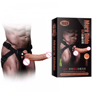 19cm Mars <span class=keywords><strong>Super</strong></span> Realistische Holle Aderspeelende Strap-on Dildo voor Mannen met Gordel 100% Waterdicht TPE+ABS Materiaal Groothandel Seks Speelgoed - Product Image 1