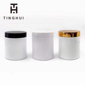 Bocaux en plastique PET transparent de qualité alimentaire, pots de luxe pour crème corporelle 200ml 300ml 400ml 500ml, emballage pour beurre corporel et gommage - Product Image 2