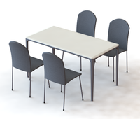 Ensemble de meubles de salle à manger familiale moderne Top table à manger rectangulaire en bois MDF usine best-seller luxe nordique 4 6 meubles de maison