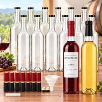 Bouteille en verre transparente de 500 millilitres, bouteille en verre, flacon de parfum en verre, flacon de parfum de luxe en verre, flacon compte-gouttes en verre