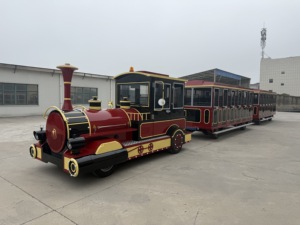 Train touristique rétro d'occasion <span class=keywords><strong>Dorlin</strong></span> pour 46 passagers, service OEM/ODM, idéal pour les sites touristiques - Product Image 1