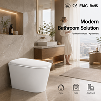 Toilette intelligente de luxe monobloc avec réservoir intégré, bouclier anti-éclaboussures, chasse d'eau automatique, siège chauffant, lavage féminin, bidet électrique intelligent