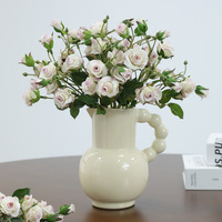 Fleurs artificielles en gros pour la décoration intérieure, branches de roses en soie, arrangements, décoration de mariage