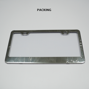 Soporte de matrícula de acero inoxidable negro personalizado logotipo personalizado aprobado soporte de matrícula de coche de metal al por mayor - Product Image 5