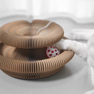 Üretici toptan çevre dostu interaktif oluklu kağıt kedi Scratcher deforme katlanabilir kapalı açık - Product Image 4