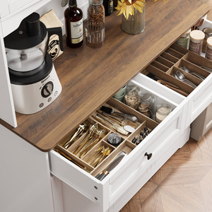 <span class=keywords><strong>Buffet</strong></span> moderne de luxe en chêne massif avec tiroirs de rangement pour le salon et la cuisine - Product Image 4