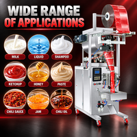 Machine de remplissage et de scellage de pâtes liquides avec trémie mélangeuse pour la production de sachets d'huile de piment, de sauce tomate, de miel et de pâte d'ail