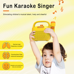 Machine <span class=keywords><strong>de</strong></span> karaoké pour enfants, motif canard <span class=keywords><strong>de</strong></span> dessin animé, système audio BT, modes <span class=keywords><strong>de</strong></span> lecture multiples, microphone à voix magique, enceinte - Product Image 2