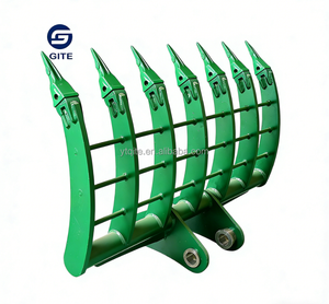 Râteau de 600 mm pour mini-excavatrice, râteau de jardinage agricole, accessoires pour mini-pelle, râteau déchiqueteur - Product Image 6