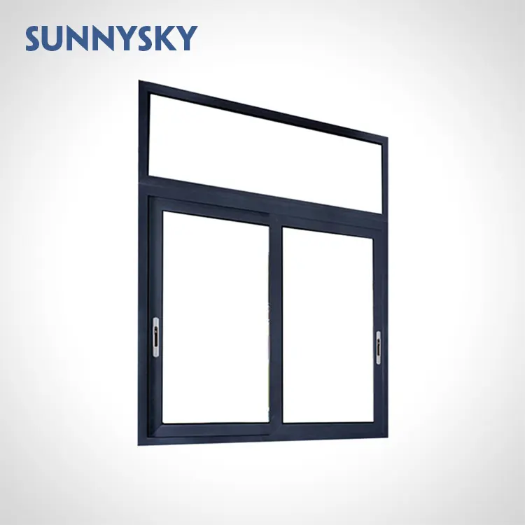 Sunnysky As2047 Certificaat Witte Grill Aluminium Thermische Onderbreking Schuifraam Aluminium Glas Schuifraam Voor Thuis