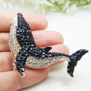 Moda delfín joyería mujer fiesta boda delfín ballena colgante broche - Product Image 6