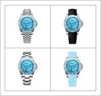 Montre-bracelet mécanique Miyota pour homme avec logo personnalisable, boîtier en acier inoxydable, aiguilles de 20 mm, verre saphir, étanche, fournisseur OEM