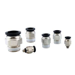 Pc8 02 Black Straight Through Pneumatic <b>Quick</b> <b>Connector</b> 6mm Copper Plated Nickel Plastic <b>Quick</b> Connect For Air Tools - Product Image 2