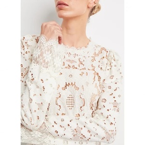 Wholesale High Quality Hollow Out Knit <b>Dress</b> Long Sleeved Slit <b>Lace</b> <b>See</b>-<b>through</b> Long Skirt. - Product Image 4