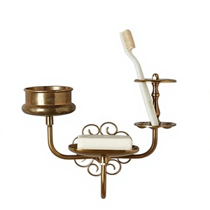 Italian Style Bathroom Accessories Sets Luxury Brass <b>Toothbrush</b> <b>Holder</b> Soap Dish And Tumbler <b>Wall</b> <b>Mount</b> Modern Bathroom Items - Product Image 1