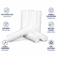Sacs en plastique transparents en rouleau, pliage en C, ouverture facile, qualité alimentaire, robustes, durables, tailles personnalisées, vente en gros, directement de l'usine