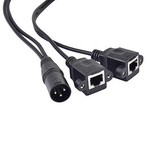 RJ45 Jack fêmea para XLR 3Pin macho <span class=keywords><strong>plug</strong></span> adaptador rede cabo fio - Product Image 2