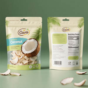 कस्टम चॉकलेट बिस्कुट चिप्स नारियल फ्लेक्स प्लास्टिक पैकिंग जिपर बैग विदेशी स्नैक्स केले नारियल आलू चिप्स मैलर बैग - Product Image 1