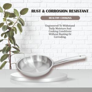 Juego de Utensilios de Cocina Clásicos de Acero Inoxidable de 4 Piezas con Sartén, Cacerola, Olla con Tapa, Apto para Lavavajillas - Product Image 2