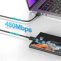Kabel Data Pengisian Cepat USB C ke USB C 3A PD 60W Berkualitas Tinggi Harga Sangat Bagus untuk Ponsel Samsung Tipe-C Grosir