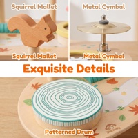 Interactive Wooden Baby Musical Toy Nature-Themed Sensory Activity Board featuring Soft Light-Up Keys Percussion Instruments