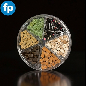 Boîte de rangement pour collations en plastique PET à 6 compartiments avec couvercle, plateau divisé pour bonbons et noix, boîte de service jetable de qualité alimentaire pour fruits et biscuits - Product Image 1