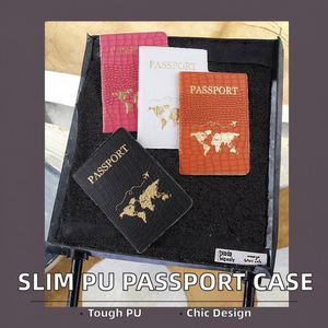 Factory Wholesale Custom PU <b>Leather</b> Travel <b>Passport</b> Holder <b>Cover</b> Card Holders - Product Image 2