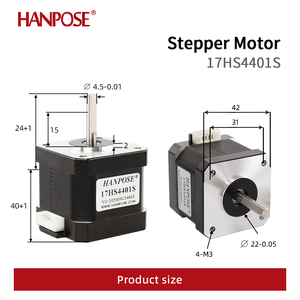 Hanpose มอเตอร์สเต็ปเปอร์ <span class=keywords><strong>NEMA</strong></span> 42, 40N.CM 1.7A 17HS4401S ของแท้เครื่องแกะสลัก CNC <span class=keywords><strong>12V</strong></span> <span class=keywords><strong>NEMA</strong></span> <span class=keywords><strong>17</strong></span>มอเตอร์ไฮบริด - Product Image 3