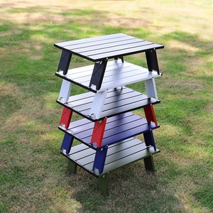 Outdoor Ultra-light Portable Mini Aluminum Alloy 5-Color Folding Leisure <b>Camping</b> Coffee Tea <b>Table</b> - Product Image 2
