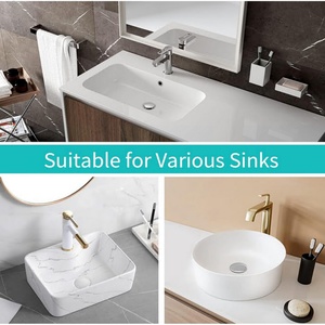 1.04-1.97" Drain Hole Pop up Sink <b>Plug</b> Basin Drain Strainer, Universal <b>Bathroom</b> Sink Stopper with Hair Catcher - Product Image 4