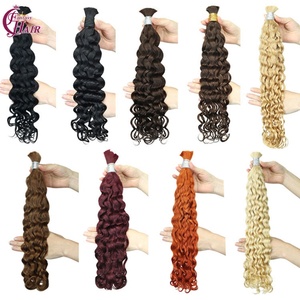 FH 12inch-26inch #99j Brown Italian Curly Bulk <b>Braiding</b> Cabelo Virgin Human <b>Hair</b> No Weft for <b>Braiding</b> <b>Hair</b> <b>Extensions</b> - Product Image 6