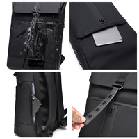 Sac à dos unisexe grande capacité avec fermeture éclair, imperméable et respirant, en tissu Oxford, pour ordinateur portable, avec doublure en polyester durable, idéal pour les affaires et les activités de plein air