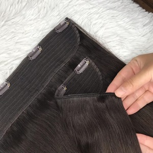 100% tóc con người Clip-in mở rộng một mảnh clip trong Trinh độ dày 200g 220g 250g - Product Image 4