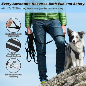 Correa Larga para Perros, Correa de Adiestramiento y Recuerdo, Correa para el Pie, 6/15/20/30/50/100 pies, Correa de Collar, Accesorios para Mascotas, Fácil de Usar - Product Image 3