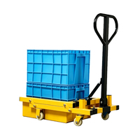 Carretilla Elevadora Hidráulica Manual para Cajas de Plástico, Contenedores de Almacenamiento, Manipulación en Taller, Carro Elevador de Palets