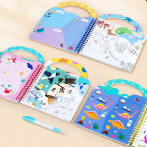 新デザイン ポータブル 再利用可能 マジックウォーターブック 子供早期教育 描画・書き方セット EN71認証済み - Product Image 4