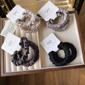 Elastici per Capelli in Raso Tinta Unita con Texture Soffice, Adatti per Donne e Ragazze per l'Uso Quotidiano - Product Image 2