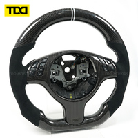 Volant en cuir suédé italien personnalisé TDD avec fibre de carbone pour BMW E46 M3 M5 E46 E39 X5 E53 Z3 E36