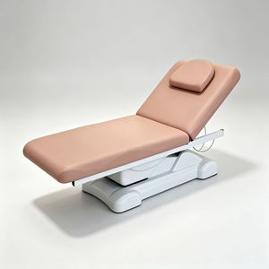 Lit de soin électrique réglable en acier inoxydable de luxe personnalisé pour salon de beauté, avec 2 moteurs, pour soins du visage et des cils - Product Image 2