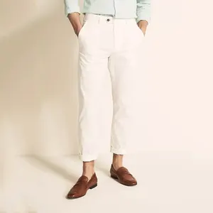 New Arriving White Pants Wholesale High Quality Super Stretchy Chinos Slim Fit Chino Trousers Men
