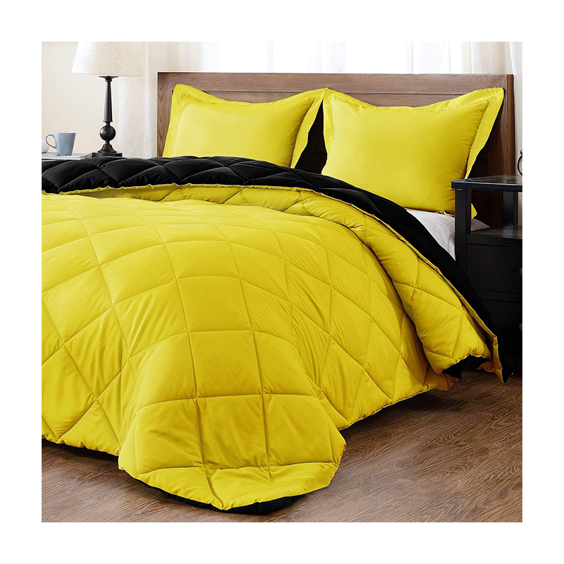 Colorful Quilt Microfiber Filling Durable Fabric Fashion Design Stylish Polyester All-season Quilt with Pillowcase