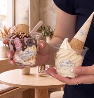Manchons en papier personnalisés avec logo imprimé pour cornets de crème glacée, qualité alimentaire, pour cafés et confiseries