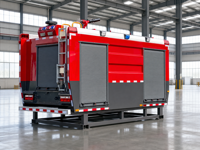 Camion de pompiers à mousse de 5 tonnes, capacité 3200L eau, 1600L mousse, réservoir en acier au carbone et acier inoxydable, pompe CB10/30 30L/s, lance de lutte contre l'incendie PL8/24