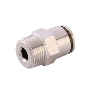 Diseño Simple serie <span class=keywords><strong>MPC</strong></span> un toque neumático conector rápido de tubo recto montaje de latón - Product Image 1