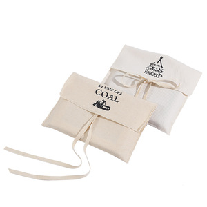 Sobre de algodón de 25x35cm, bolsa de documentos de Color Natural en blanco con corbata personalizada, bolsa con tapa para embalaje de productos digitales, nuevo estilo - Product Image 5