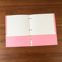 Carpeta con clips tipo Tadpole A4 multicolor con logotipo personalizado, estilo americano, con anillas en D, ranuras para tarjetas de presentación, bolsa de archivos de doble apertura