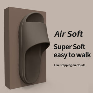 Унисекс удобные легкие тапочки с облаком Мужские Женские сандалии на толстой подошве с открытым носком для лета с логотипом на заказ большого размера - Product Image 3